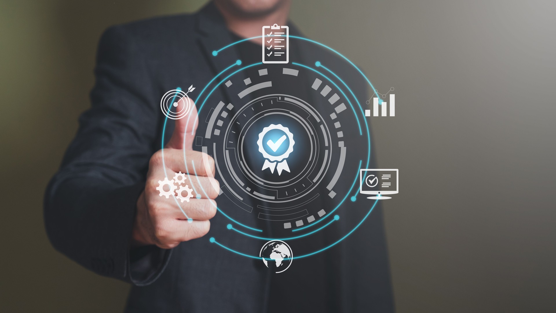 ISO standards quality control, assurance and warranty business technology concept.Modern ISO banner. Standards quality Assurance control standardisation and certification concept.